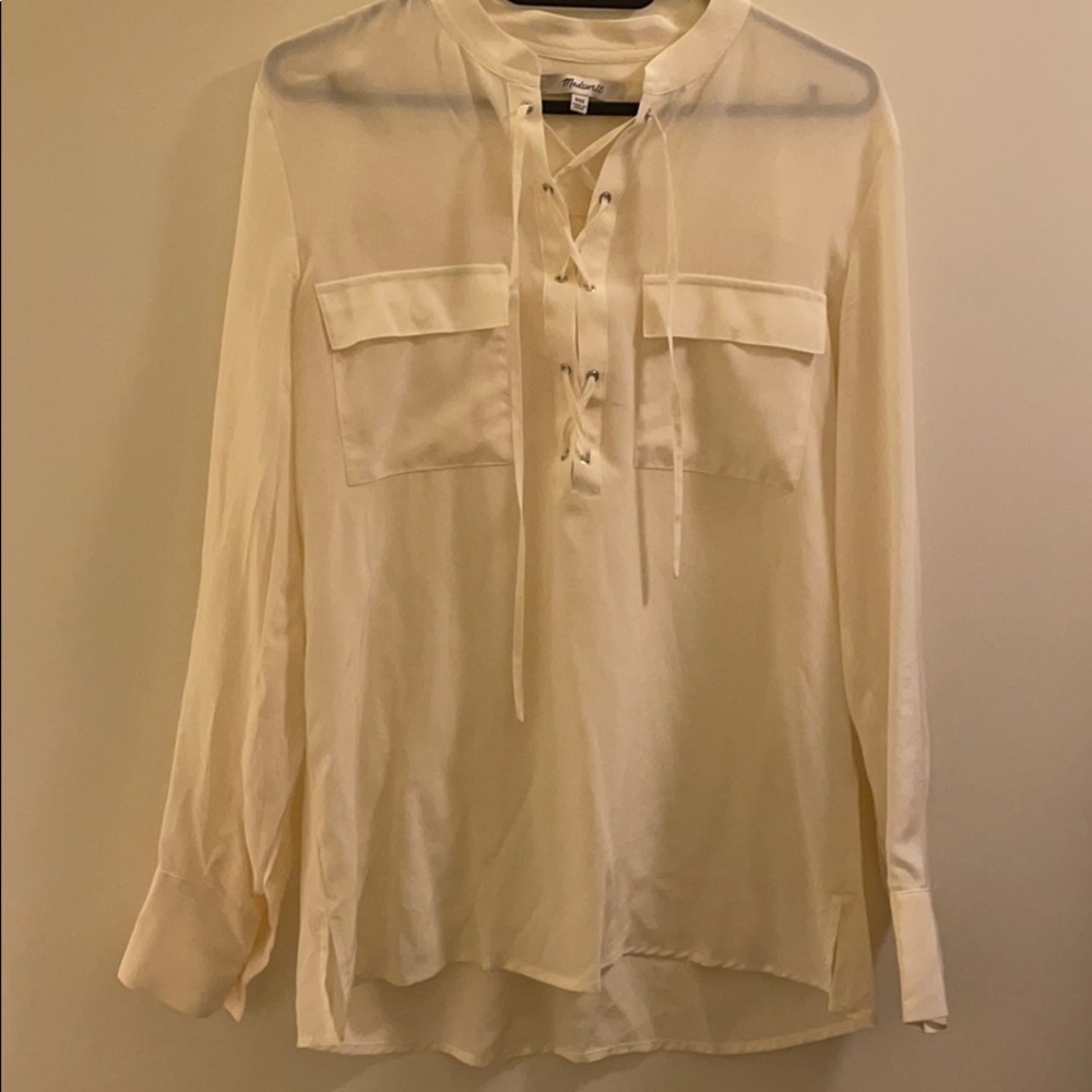 Madewell silk blouse XXS
